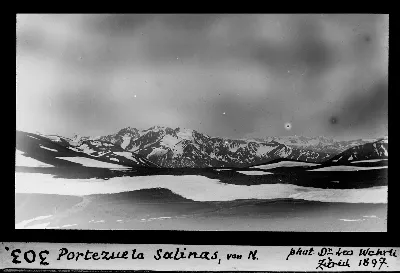 Portezuelo las Salinas, von N. — aprox. 1897–1940 | Chile de Ayer