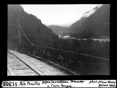 Río Peulla, hacia Casa Pangue — aprox. 1938–1940 | Chile de Ayer