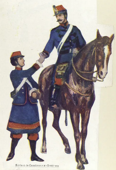 Cantinera y jinete, circa 1890 — aprox. 1910–1930 | Chile de Ayer