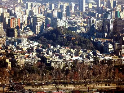 Cerro Santa Lucía desde el Cerro San Cristóbal, Santiago — aprox. 1880–1930 | Chile de Ayer