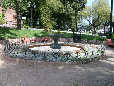 Fuente Patio Circular — aprox. 1880–1930 | Chile de Ayer