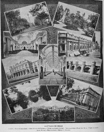 Vistas de Santiago de Chile, 1891 — aprox. 1891 | Chile de Ayer