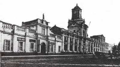 Palacio de la Real Audiencia, Plaza de Armas de Santiago — aprox. 1850 | Chile de Ayer