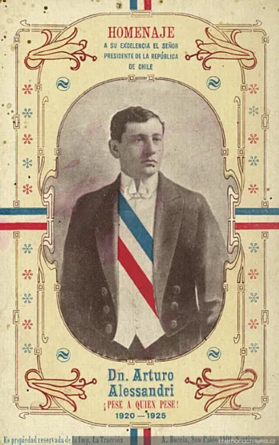 Homenaje al Presidente Arturo Alessandri, 1920-1925 — aprox. 1925 | Chile de Ayer