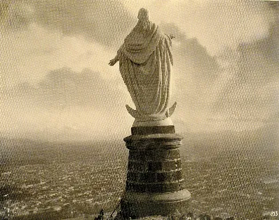 Virgen del Cerro San Cristóbal, Santiago, c. 1910 — aprox. 1910 | Chile de Ayer