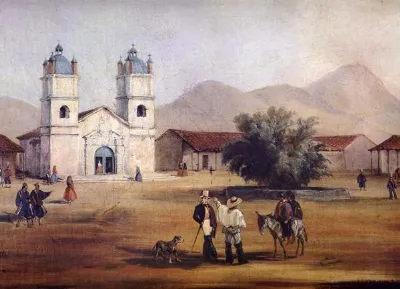 La iglesia de Andacollo — aprox. 1839 | Chile de Ayer