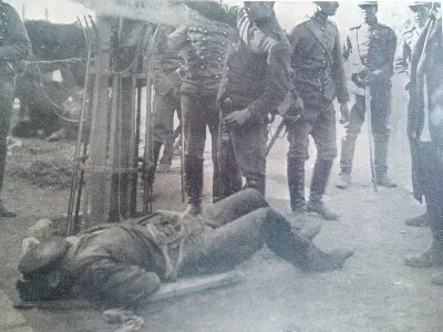 Fusilado por ladrón tras el terremoto de Valparaíso de 1906 — aprox. 1910 | Chile de Ayer