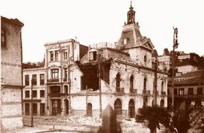 Cuartel General de Bomberos luego de Terremoto de 1906 en Valparaíso — aprox. 1906 | Chile de Ayer