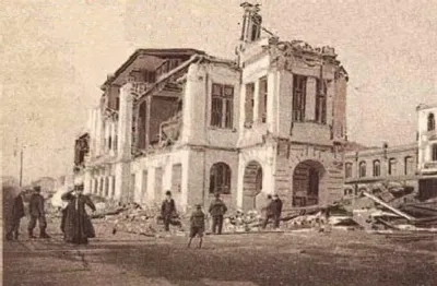 Gobernación Marítima de Valparaíso luego del terremoto de 1906. — aprox. 1906 | Chile de Ayer