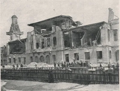 El Círculo Naval y el malecón después del terremoto de Valparaíso de 1906 — aprox. 1906 | Chile de Ayer