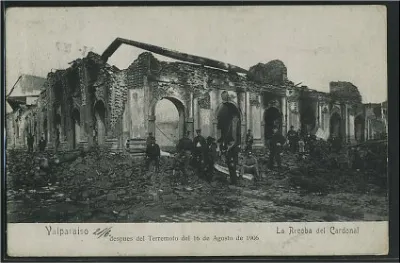 Mercado Cardonal tras el terremoto de Valparaíso de 1906 — aprox. 1906 | Chile de Ayer