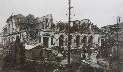 Teatro de la Victoria tras el terremoto de Valparaíso de 1906 — aprox. 1906 | Chile de Ayer