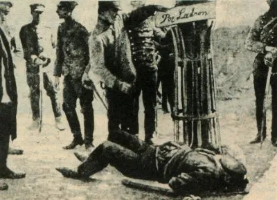 Fusilamiento de saqueadores tras el terremoto de Valparaíso de 1906 — aprox. 1906 | Chile de Ayer