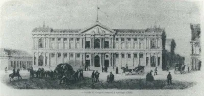 Frontis de la Real Universidad de San Felipe — aprox. 1872 | Chile de Ayer