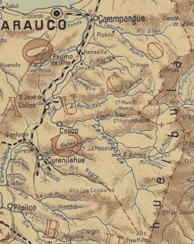 Cuenca del río Carampangue. — aprox. 1910 | Chile de Ayer