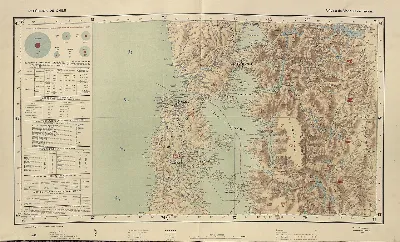 Mapa topográfico de La Araucanía con datos estadísticos — aprox. 1910 | Chile de Ayer