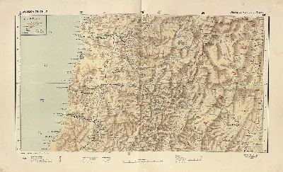 Lámina del Atlas Centenario de Chile (1910): litoral y cordones costeros — aprox. 1910 | Chile de Ayer