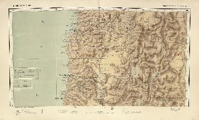 Mapa provincial con ferrocarriles y topografía de Chile central — aprox. 1910 | Chile de Ayer
