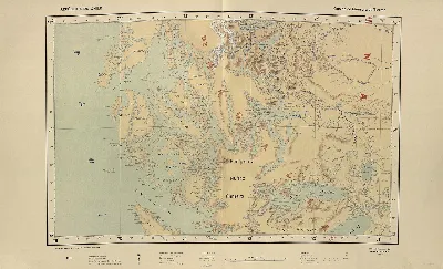 Lámina del Atlas Centenario de Chile (1911): Península Muñoz Gamero y archipiélagos de Magallanes — aprox. 1910 | Chile de Ayer