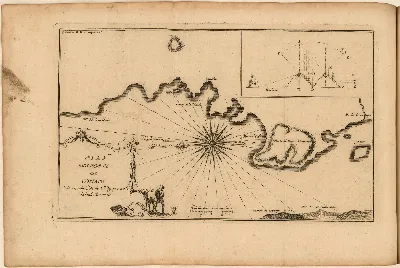 Mapa grabado de la bahía de Copiapó — aprox. 1910 | Chile de Ayer