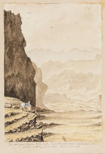 Camino de Copiapó a las minas de plata de Santa Margarita — aprox. 1852 | Chile de Ayer