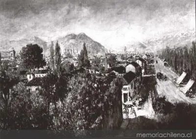 Alameda de las Delicias, hacia 1850 — 1850 | Chile de Ayer
