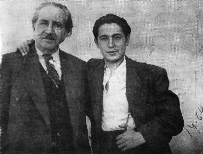 Antonio Acevedo Hernández y Nicomedes Guzmán — 1944 | Chile de Ayer
