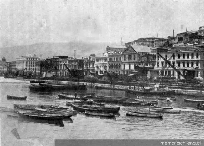 Avenida Errázuriz de Valparaíso, hacia 1924 — 1924 | Chile de Ayer