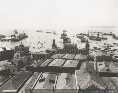 Bahía de Valparaíso, hacia 1900 — 1900 | Chile de Ayer