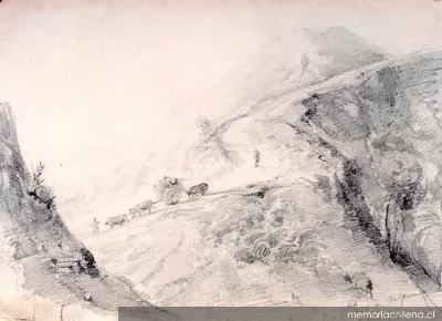 Bajada a Valparaíso, hacia 1837 — 1837 | Chile de Ayer