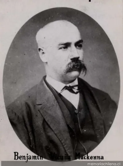 Benjamín Vicuña Mackenna, retrato de perfil — 1900 | Chile de Ayer