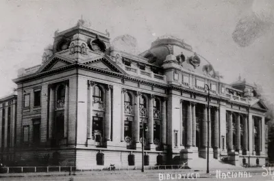 Biblioteca Nacional de Chile, frente — 1929 | Chile de Ayer