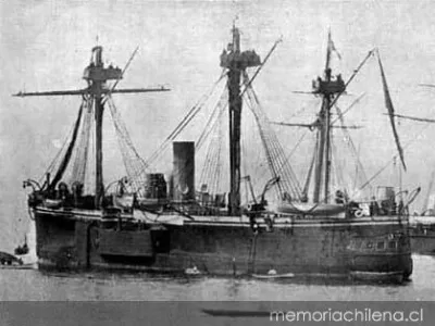 Blindado Almirante Cochrane, hacia 1880 — 1880 | Chile de Ayer
