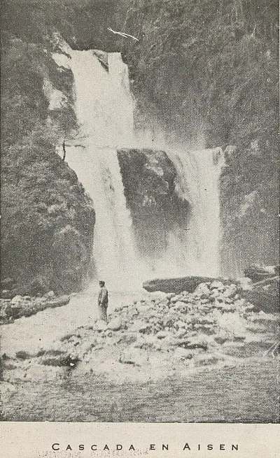 Cascada en Aysén, 1948 — 1948 | Chile de Ayer