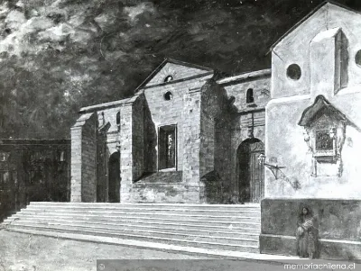 Catedral de Santiago : fachada poniente — 1902 | Chile de Ayer
