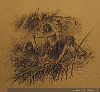 Cazadores onas, hacia 1894 — 1894 | Chile de Ayer