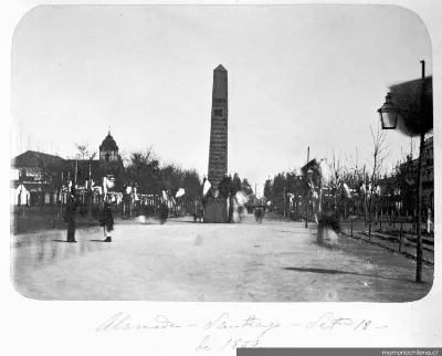 Celebración en la Alameda, 18 de septiembre de 1859 — 1859 | Chile de Ayer