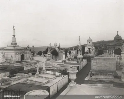 Cementerio Católico de Valparaíso, hacia 1900 — 1900 | Chile de Ayer