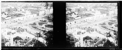 Cerro Santa Lucía, Plaza Vicuña Mackenna vista desde arriba, Santiago de Chile, 1905 — 1905 | Chile de Ayer