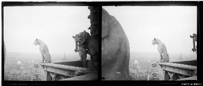Detalle arquitectónico de la Catedral de Notre Dame de Rouen, Francia, 1908 — 1908 | Chile de Ayer