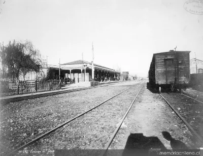 Estación de ferrocarriles de San Felipe, hacia 1900 — 1900 | Chile de Ayer