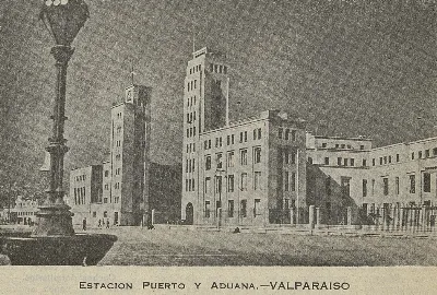Estación Puerto y Aduana, Valparaíso, 1940 — 1940 | Chile de Ayer