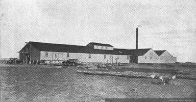 Galpón de esquila de la estancia Caleta Josefina, Magallanes, 1920 — 1920 | Chile de Ayer