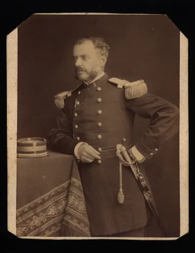 Eleuterio Ramírez Molina, retrato de medio cuerpo con uniforme, hacia 1879 — 1879 | Chile de Ayer