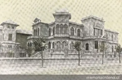 Casa de Guillermo Arriagada, en la Avenida Libertad, hacia 1913 — 1913 | Chile de Ayer