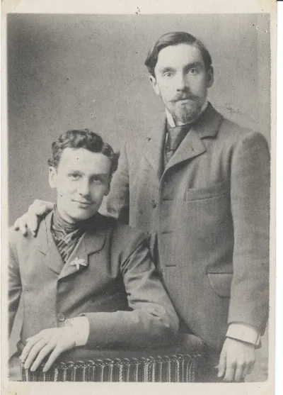 Augusto D'Halmar junto a Óscar Sepúlveda — 1902 | Chile de Ayer