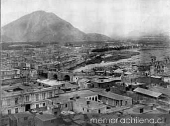 Lima durante la ocupación chilena, vista desde el cerro San Cristóbal, 1881 — 1881 | Chile de Ayer