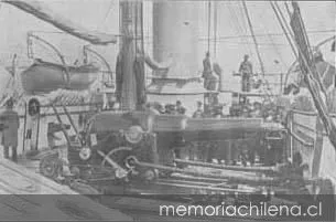 Marina de guerra chilena en 1879 : célebre colisa de " — 1880 | Chile de Ayer