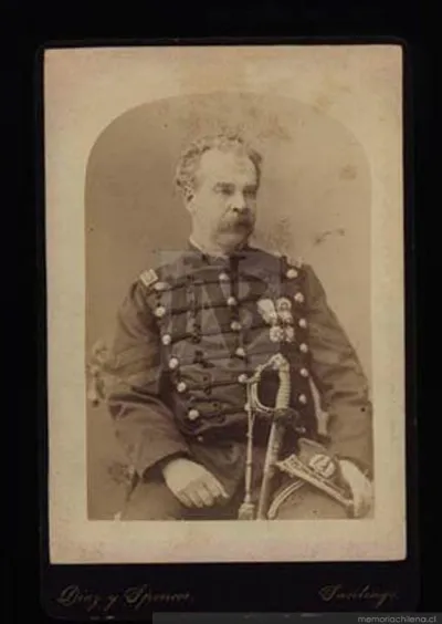 Martiniano Urriola, retrato de medio cuerpo con uniforme, hacia 1880 — 1880 | Chile de Ayer