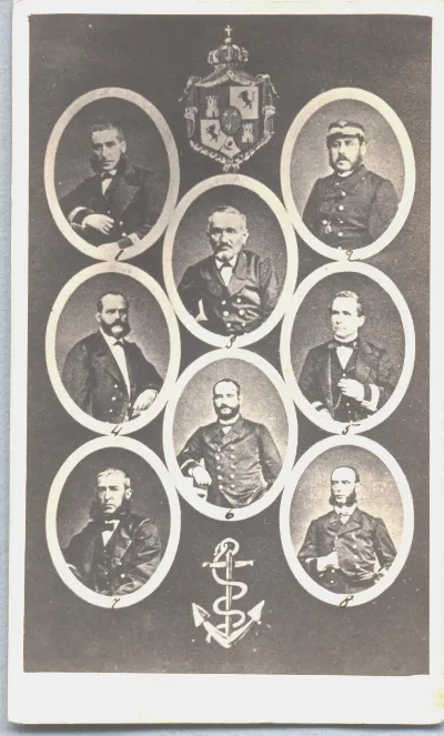 [Méndez Núñez, Pezuela, Álvarez González, Zapata, Valcarcel, Patero, Orrizaga] — 1846 | Chile de Ayer